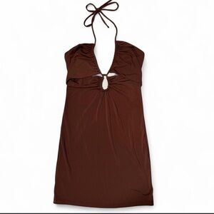 Garage Brown Satin Top